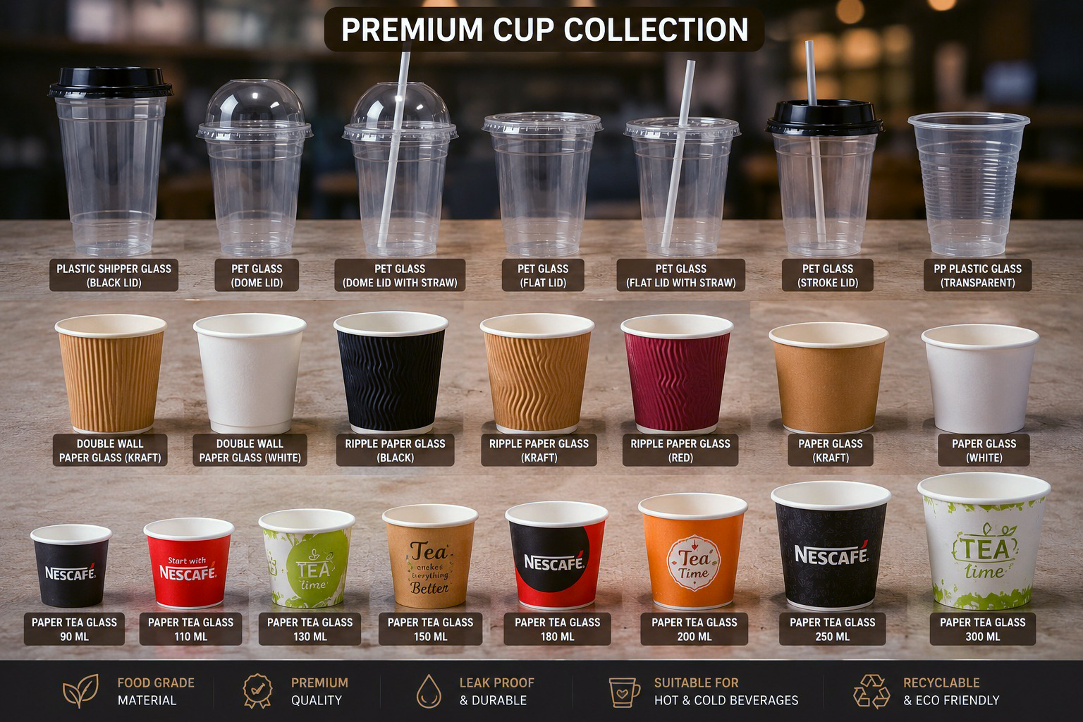 Disposable Paper Cups for Tea Coffee